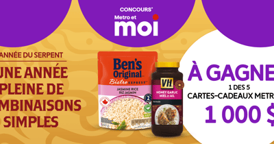 Concours Metro -Gagnez 1 des 5 cartes-cadeaux de 1 000 $ !