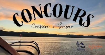 Concours MONCHARLEVOIX.net - Gagnez  un forfait CROISIÈRE  et SOUPER pour 2 personnes, gracieuseté de Croisières Normand et du Resto-Bistro le Corylus