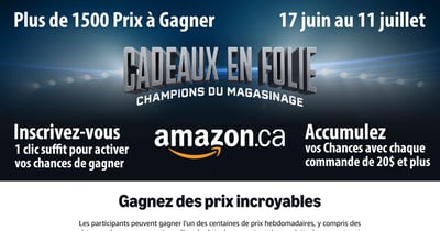 Concours Plus de 1500 cadeaux à gagner avec vos Achats Amazon
