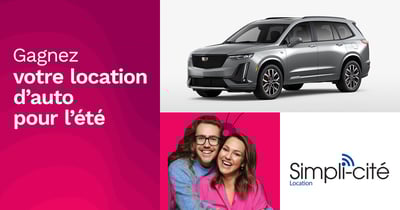Concours Rythme 105,7 - Gagnez votre location d'auto pour l'été et une carte-cadeau d'essence!