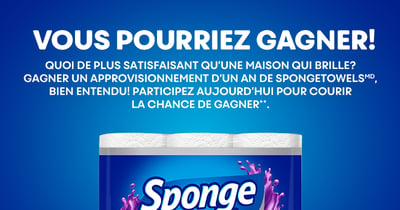 Concours SpongeTowels - Un an d'approvisionnement à gagner!