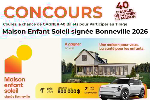 Concours 40 Chances de GAGNER La Maison Enfant Soleil signée Bonneville 2026