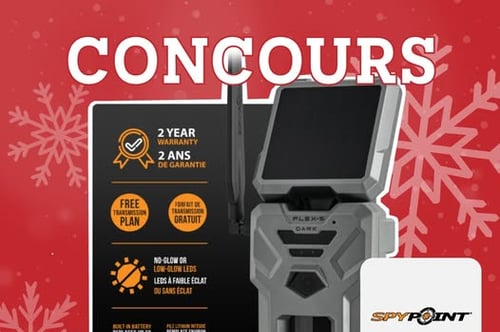 Concours Aventures express.tv - Gagnez une caméra de chasse SPYPOINT Flex Dark S!