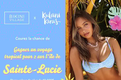 Concours Bikini Village - Gagner un Voyage Tropical pour 2 sur l’île de Sainte-Lucie