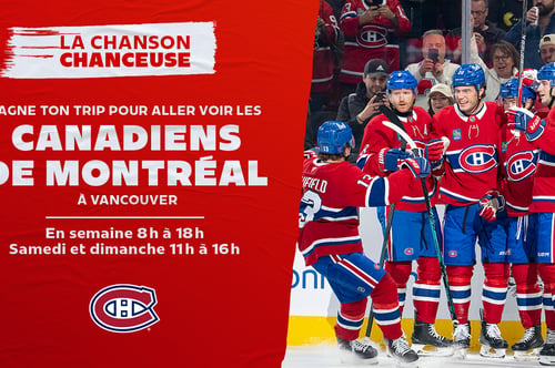 Concours CKOI 96,9 Gagnez votre voyage pour aller voir les Canadiens de Montréal à Vancouver!