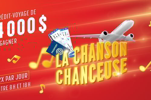 Concours CKOI 96,9 - Trouve la chanson chanceuse pour gagner ton crédit voyage de 4000$!