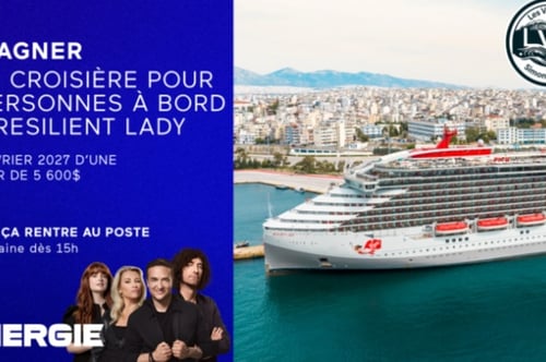 Concours Energie 94,3 Gagnez une croisière pour deux personnes à bord du Resilient Lady!