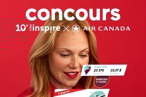 Concours ENVOLEZ-VOUS AVEC AIR CANADA VERS VOTRE PAYS PRÉFÉRÉ GRÂCE À SAQ INSPIRE