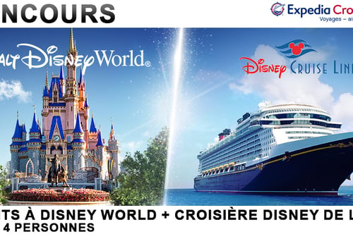 Concours Gagnez un Voyage à Walt Disney World ET une Croisière Disney aux Bahamas! par Expedia Croisières