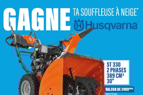 Concours Gagne ta souffleuse à neige Husqvarna