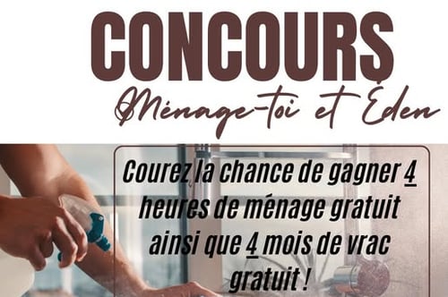 Concours Gagnez 4 heures de ménage et 4 mois de produits en vrac!