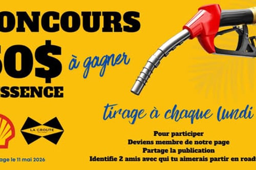 Concours Gagnez 50$ d'essence!