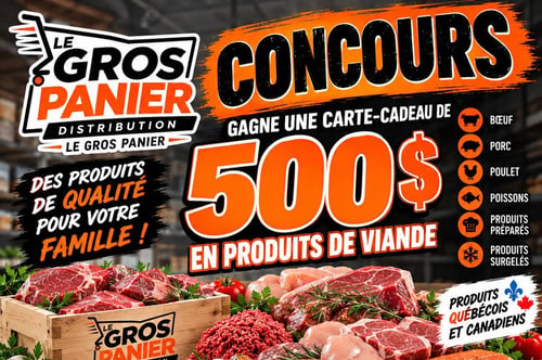 Concours Gagnez 500$ de viande!