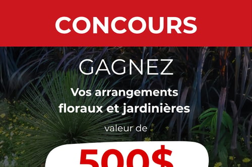 Concours Gagnez 500$ en arrangements floraux et jardinières!