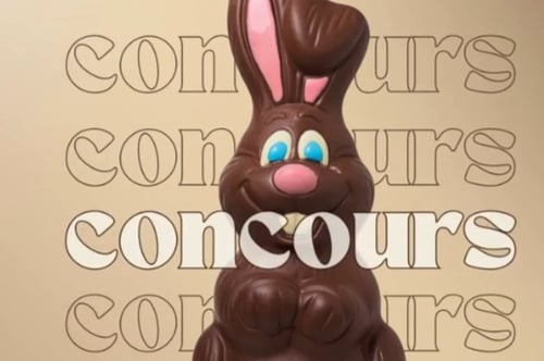 Concours Gagnez Alex le lapin géant de Chocolats favoris d'une valeur de 140$!