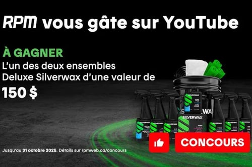 Concours Gagnez avec RPM : 1 des 2 ensembles DELUXE Silverwax pour votre véhicule