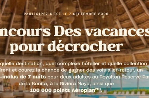 Concours Gagnez des vacances au Mexique!