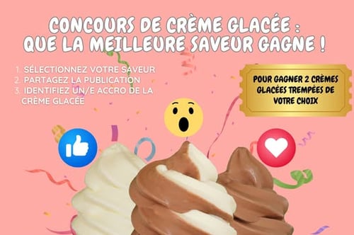 Concours Gagnez deux crèmes glacées trempées!