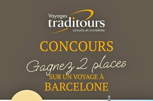 Concours Gagnez deux places pour le voyage de groupe à Barcelone!