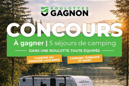 Concours Gagnez l'un des cinq séjours en camping dans une roulotte toute équipée!