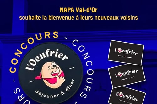 Concours Gagnez l'un des quatre certificats cadeaux NAPA Pièces d'auto / CMAX Val-d'Or de 50$!