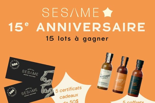 Concours Gagnez l'un des quinze prix du Sésame - Bistro Asiatique!