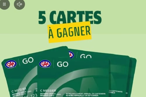 Concours Gagnez l'une des 5 cartes cadeaux CAA!
