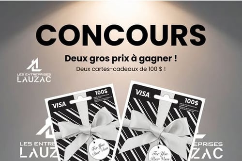 Concours Gagnez l'une des deux cartes cadeaux de 100$!