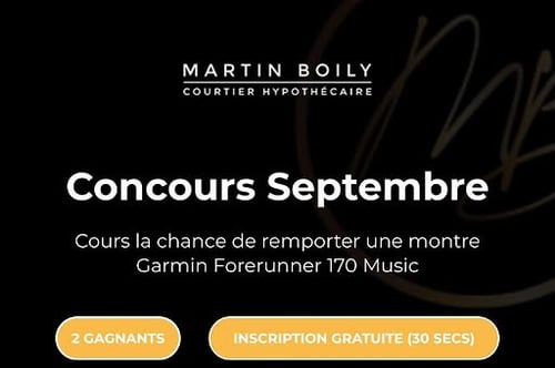 Concours Gagnez l'une des deux montres Garmin Forerunner 170 Music!