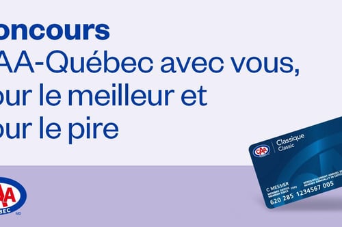 Concours Gagnez un abonnement annuel CAA et une carte cadeau de 500$!