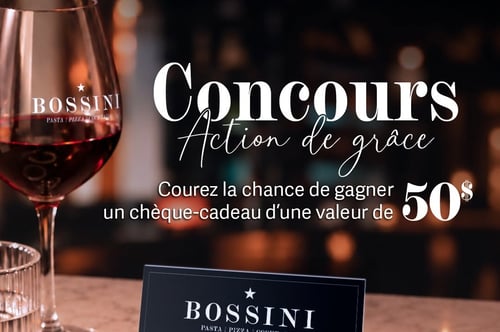 Concours Gagnez un chèque-cadeau de 50$ chez Bossini!