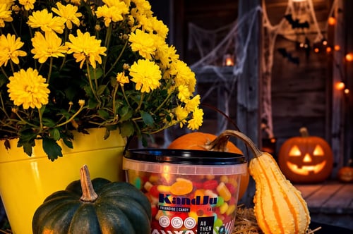Concours Gagnez un délicieux sceau Mélange Halloween de 1,4 kg de bonbons KandJu!
