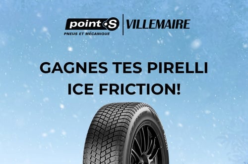 Concours Gagnez un des deux certificats-cadeaux d’une valeur de 1000$ pour l’achat de vos prochains pneus Pirelli Ice Friction!