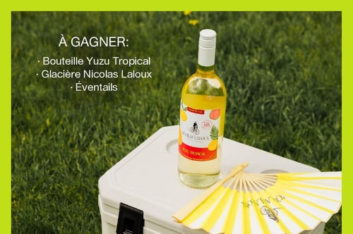 Concours Gagnez un ensemble Nicolas Laloux Yuzu Tropical, une glacière Nicolas Laloux et des essentiels apéro!