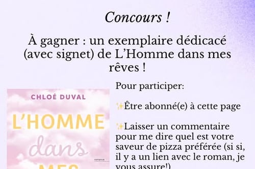 Concours Gagnez un exemplaire dédicacé du livre L’Homme dans mes rêves!