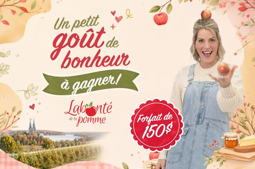 Concours Gagnez un forfait d’une valeur de 150$ chez Labonté de la pomme!