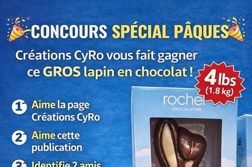 Concours Gagnez un gros lapin en chocolat!