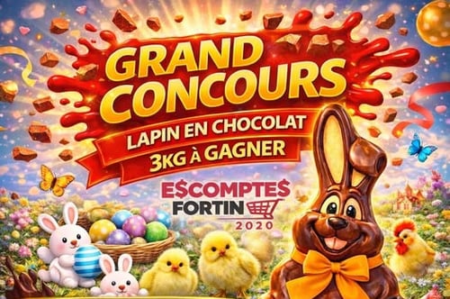 Concours Gagnez un lapin en chocolat de 3 Kg!