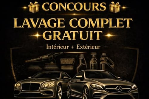 Concours Gagnez un lavage complet intérieur et extérieur pour votre voiture!