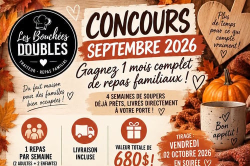 Concours Gagnez un repas familial par semaine pour un mois!