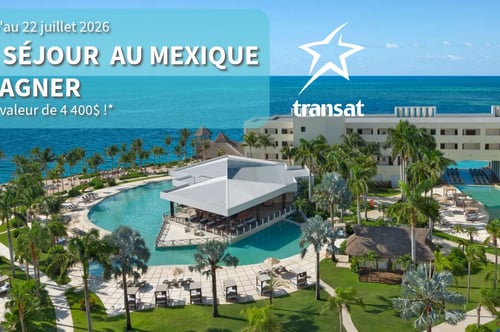 Concours Gagnez un séjour pour deux à Cancun au Dreams Puerto Morelos Resort & Spa 5!