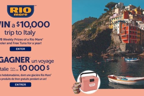 Concours Gagnez un voyage en Italie ou l'un des 14 prix instantanés!