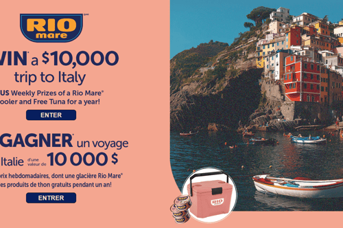 Concours Gagnez un voyage en Italie ou l'un des 14 prix instantanés!
