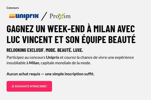 Concours Gagnez un week-end à Milan avec Luc Vincent et son équipe beauté