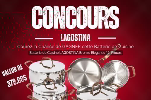 Concours Gagnez une batteries de Cuisine LAGOSTINA Bronze Elegance !