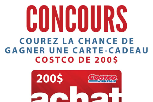 Concours Gagnez une Carte-cadeau COSTCO de 200$