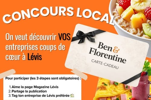 Concours Gagnez une carte cadeau de 100$ Ben et Florentine!