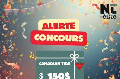 Concours Gagnez une carte cadeau de 150$ chez Canadian Tire!