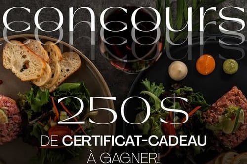 Concours Gagnez une carte cadeau de 250$ au restaurant Overflow!