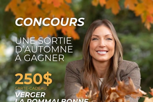 Concours Gagnez une carte-cadeau de 250$ pour le verger la Pommalbonne!